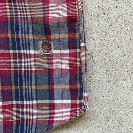 TOMMY半袖チェックシャツ