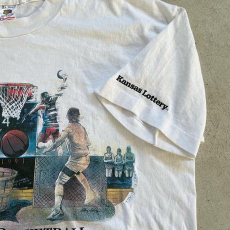 USA製バスケデザイン両面Tシャツ