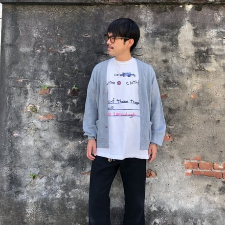 Vintageアクリルカーディガン  L