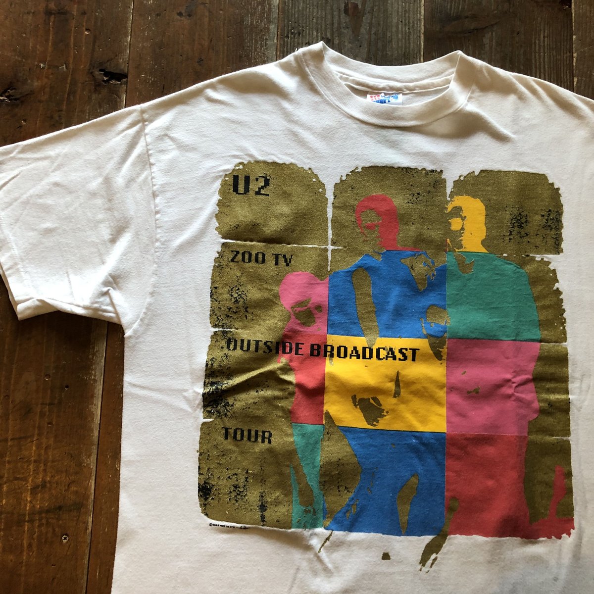 ヴィンテージ U2 zoo tv tour 1991 Tシャツ 深瀬着用 ヴィンテージ U2 zoo tv tour 1991 Tシャツ 深瀬着用（1992 U2