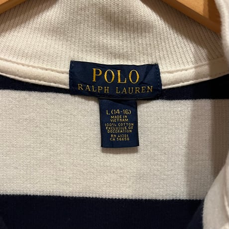 Polo ボーダーハーフジップニット