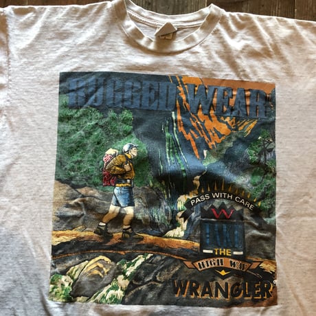 90's USA製WranglerプリントT 3XL