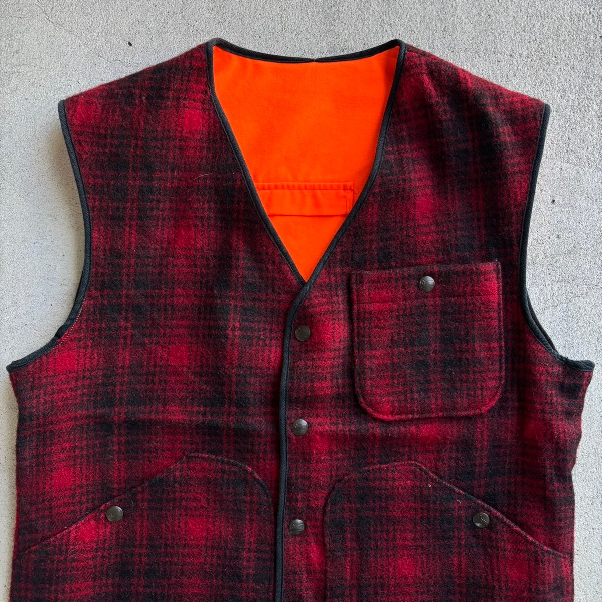ウールリッチ　ボアチェックベスト 中古・古着通販】WOOLRICH (ウールリッチ) チェックボアベスト