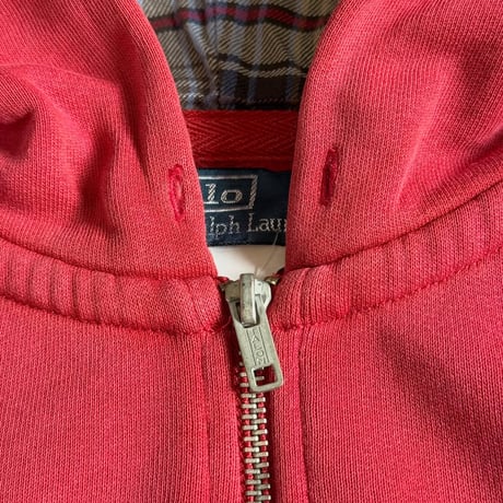 90s POLO ワンポイントジップパーカー