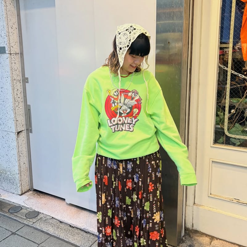 SPUMONI スプモーニ　ファンシー　スウェット　ヴィンテージ　発砲プリント SPUMONI スプモーニ ファンシー スウェット ヴィンテージ 発砲