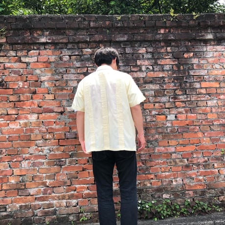 半袖キューバシャツ  黄色