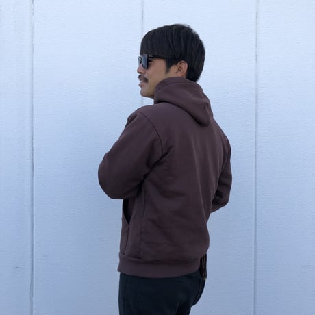 Carhartt ブラウン裏サーマルジップパーカー
