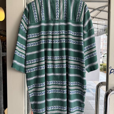 CHAPS総柄半袖シャツ  XL