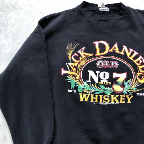 〜90's JACK DANIELS プリントスウェットXL