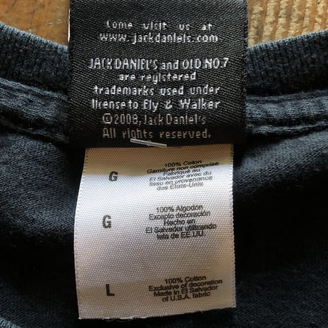 00's 〜Jack Daniel'sTシャツ