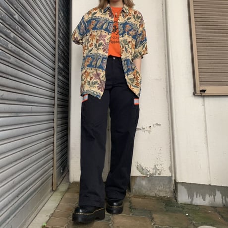 ピエールカルダン総柄レーヨンシャツ