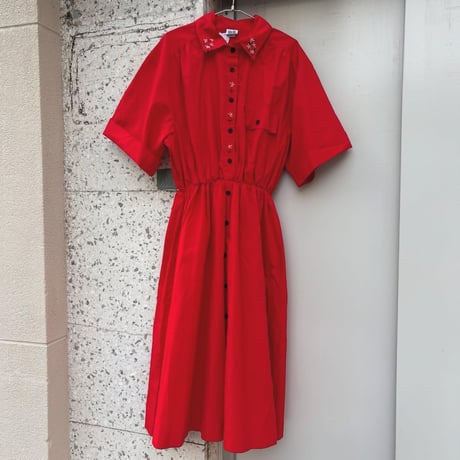 USA製 お花刺繍ワンピース