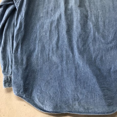 RALPH LAUREN デニムバンドカラーシャツ L