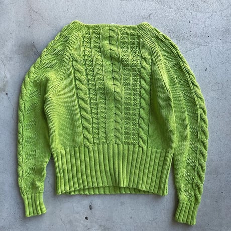 TOMMY HILFIGER デザインネックケーブルニット
