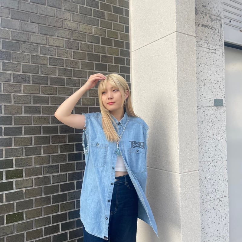 HARLEY DAVIDSONノースリーブデニムシャツ | CUSTOM FEVER