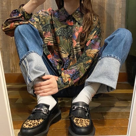 SILK柄シャツ