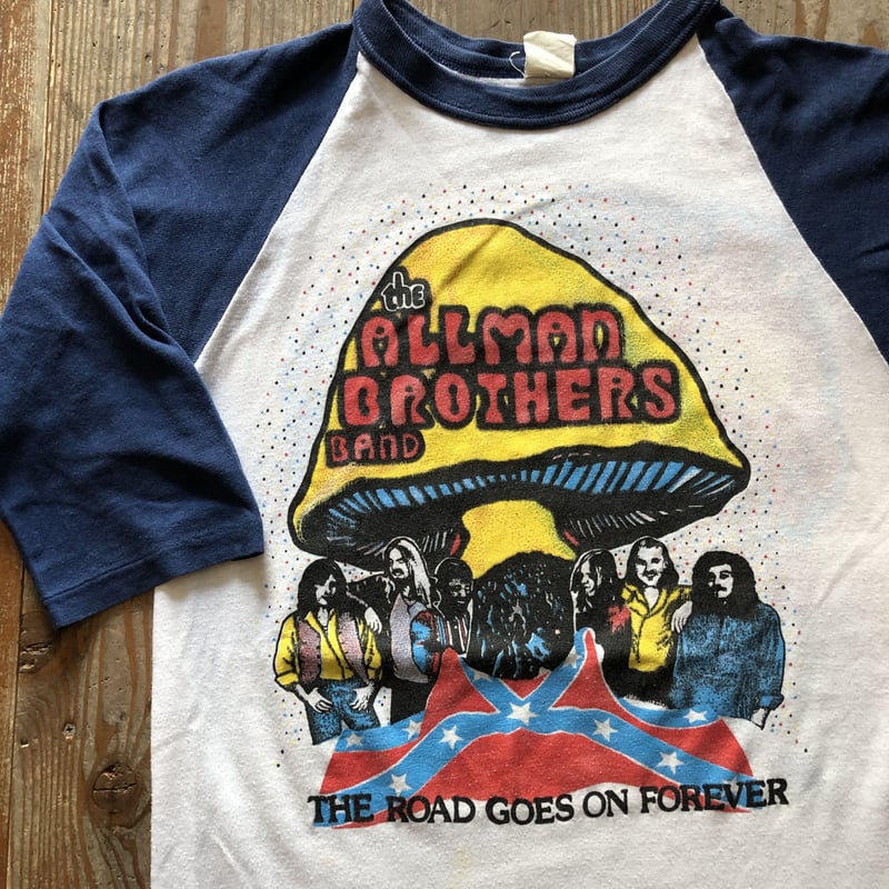 80s USA製 Allman Brothers Band VTG 袖シングル 1980年代ラグランスリーブバンドTシャツ THE ALLMAN BROTHERS BAND