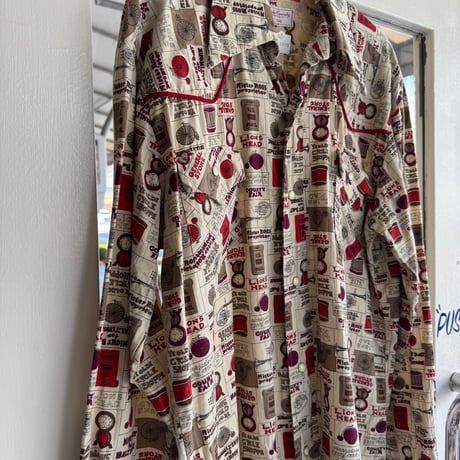 70's ウエスタン総柄シャツ