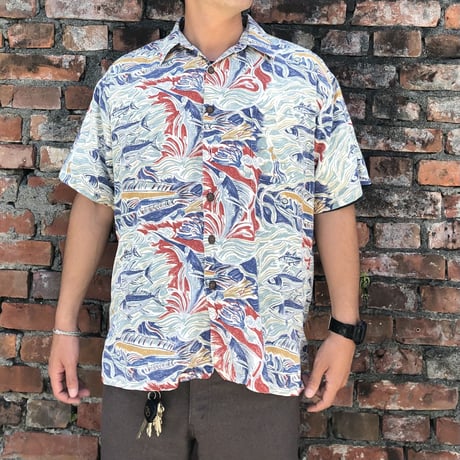 KAHALA 魚柄シャツ  M