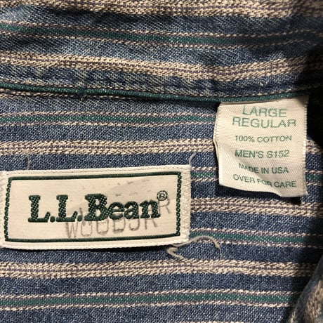 USA製 L.L.Bean ストライプ長袖シャツ