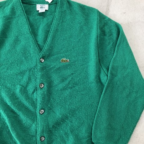 USA製LACOSTEアクリルニットカーディガン  L