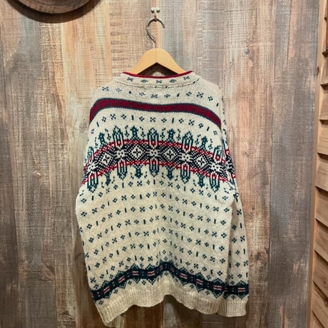 L.L.Bean USA製ヘンリーネックノルディック柄セーター