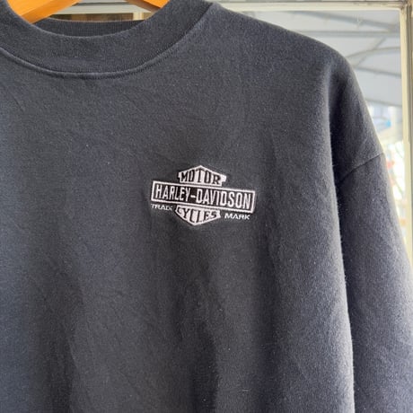 〜00's HARLEY DAVIDSON  刺繍スウェット L