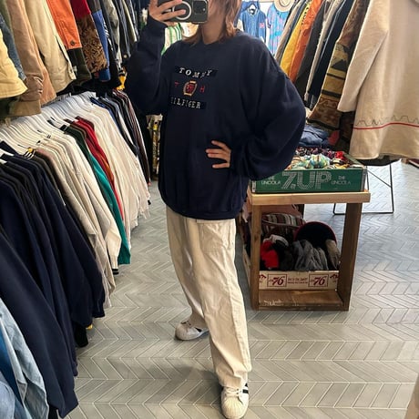 USA製 tommy hilfiger ロゴスウェット