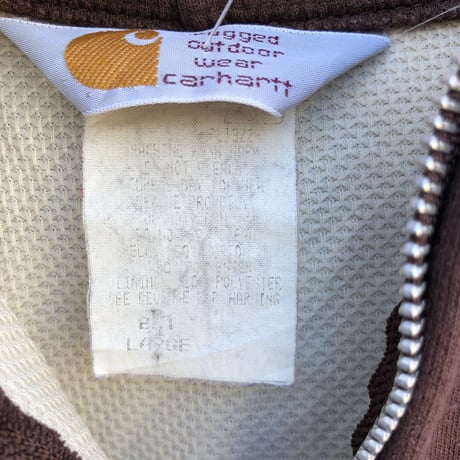 Carhartt ブラウン裏サーマルジップパーカー