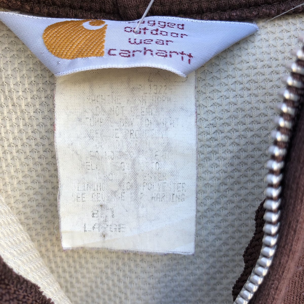 Carhartt ブラウン裏サーマルジップパーカー | CUSTOM FEVER