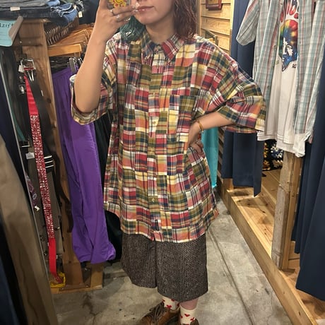 J.RIGGINGS マドラスチェック パッチワークシャツ
