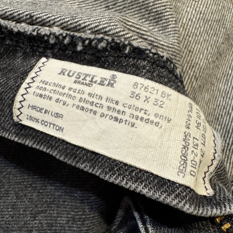 90's RUSTLER 先染めブラック | CUSTOM FEVER