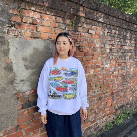 50's クラシックカープリントスウェット XL