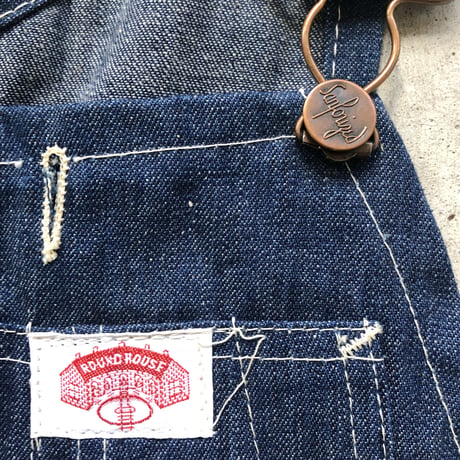 未使用ROUND HOUSE オーバーオールW36×L29