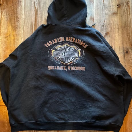 USA製HARLEY DAVIDSON ハーフジップフーディ 2X
