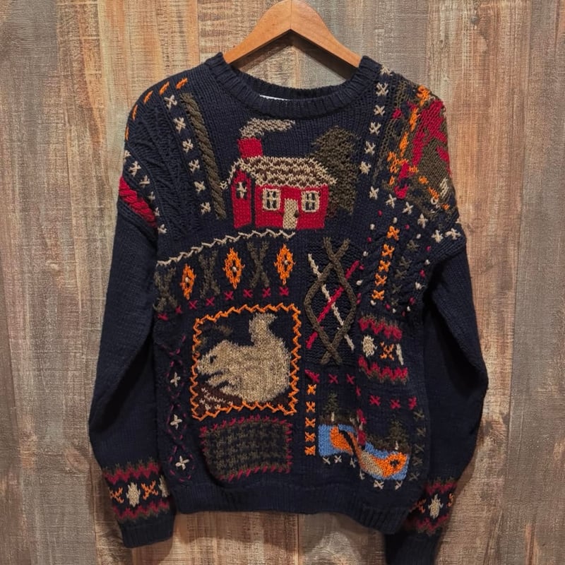 Portraits by northern isles 手編みニットセーター | CUSTO