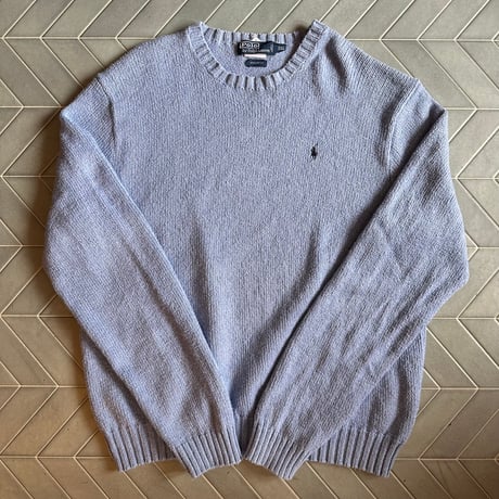 POLO ワンポイントコットンニット