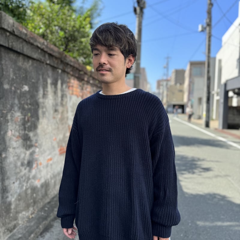 80's eddie bauer コットンケーブルニット フィッシャーマン 80s Eddie Bauer ニット ヴィンテージ フィッシャーマン