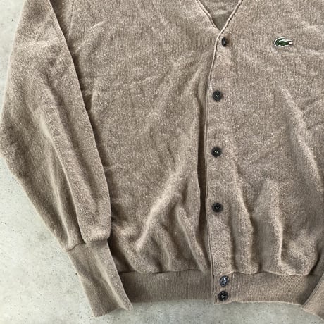 LACOSTEアクリルニットカーディガン