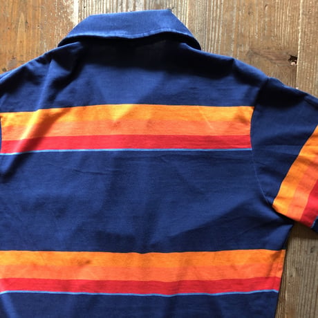 USA製70's〜 OCEAN PACIFICボーダー オールドサーフポロ