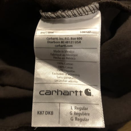 Carhartt ワンポイントポケT  ブラウンL