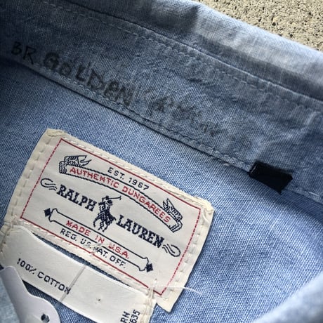 USA製 Ralph Lauren長袖シャンブレーシャツ