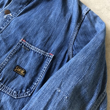 USA製  SANFORIZED デニムカバーオール