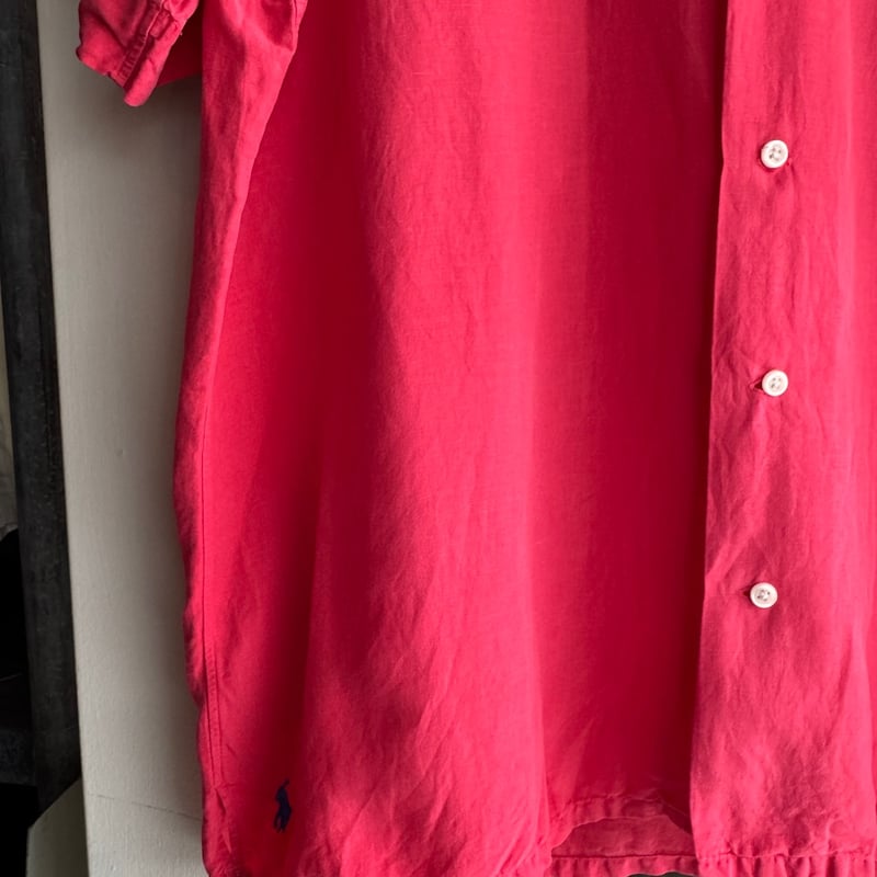 Ralph Lauren リネンシルク オープンカラーシャツ XL | CUSTOM FEVER