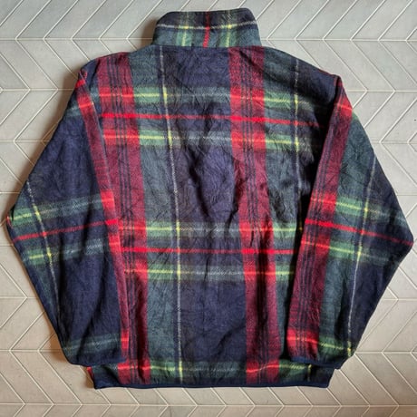 90s USA製 nautica チェック柄フリース