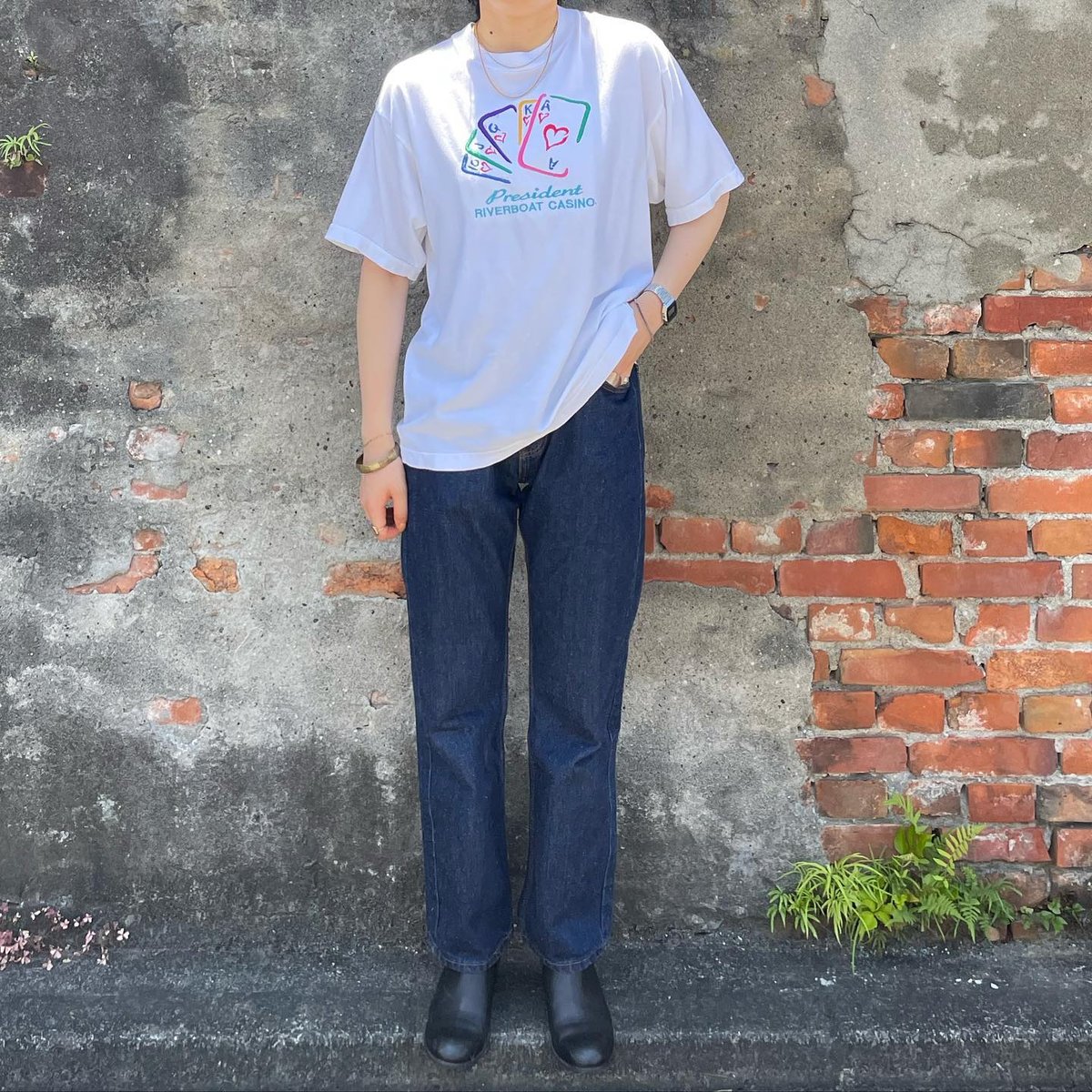 FR2 カジノ　トランプ　シャツ　即完売品　新品未使用　定価１５４００円 USA製 カジノトランプ刺繍Tシャツ | CUSTOM FEVER