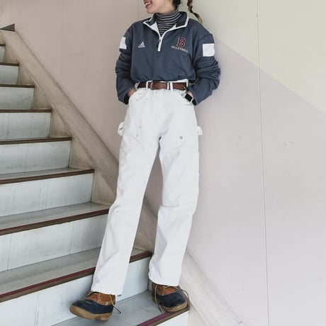 adidasハーフジップPO