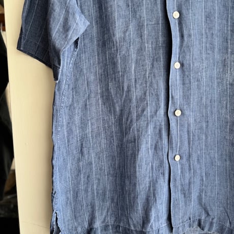 90's Ralph Lauren 半袖リネン無地シャツ 〝CALDWELL〟