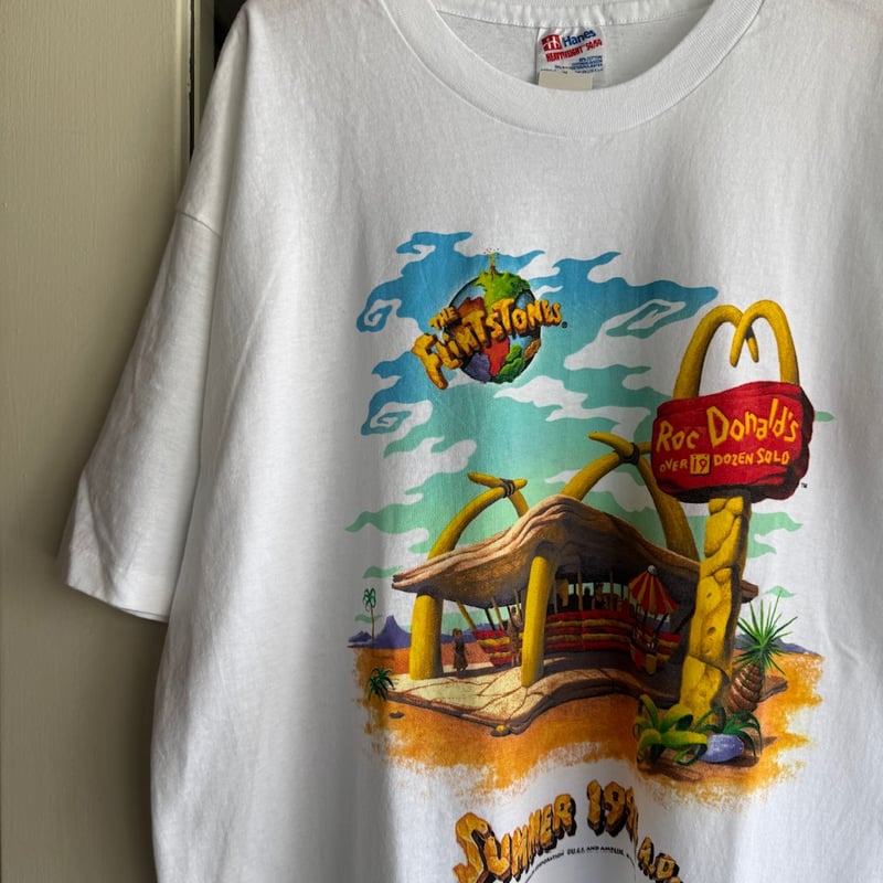 90's THE FLINTSTONES × McDonald's Tシャツ XL | CUS