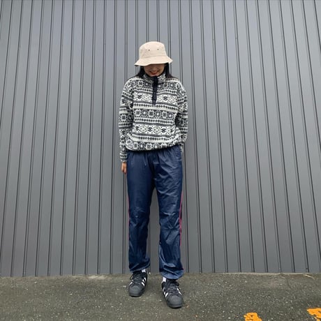 L.L.Beanノルディック柄フリーススナップPO